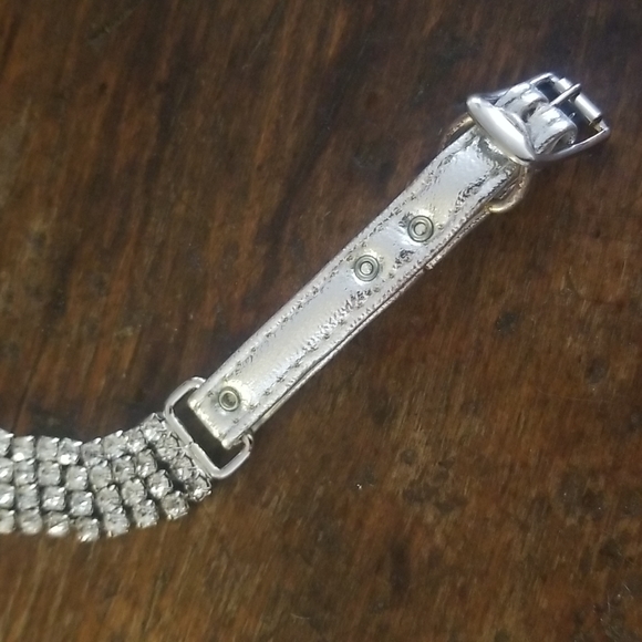 Vintage 1960s - 70s era Rhinestone Dog / Cat Collar Bling NWOT sz 10 - Picture 4 of 6